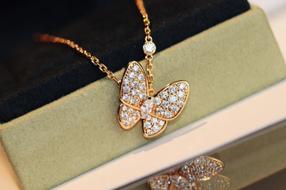[BLUE TEARS]BUTTERFLY DIAMOND NECKLACE