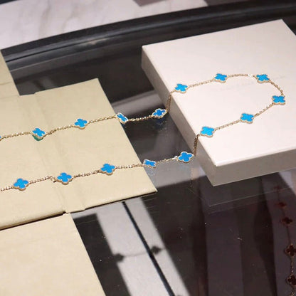 [BLUE TEARS]CLOVER 20 MOTIFS BLUE AGATE GOLD