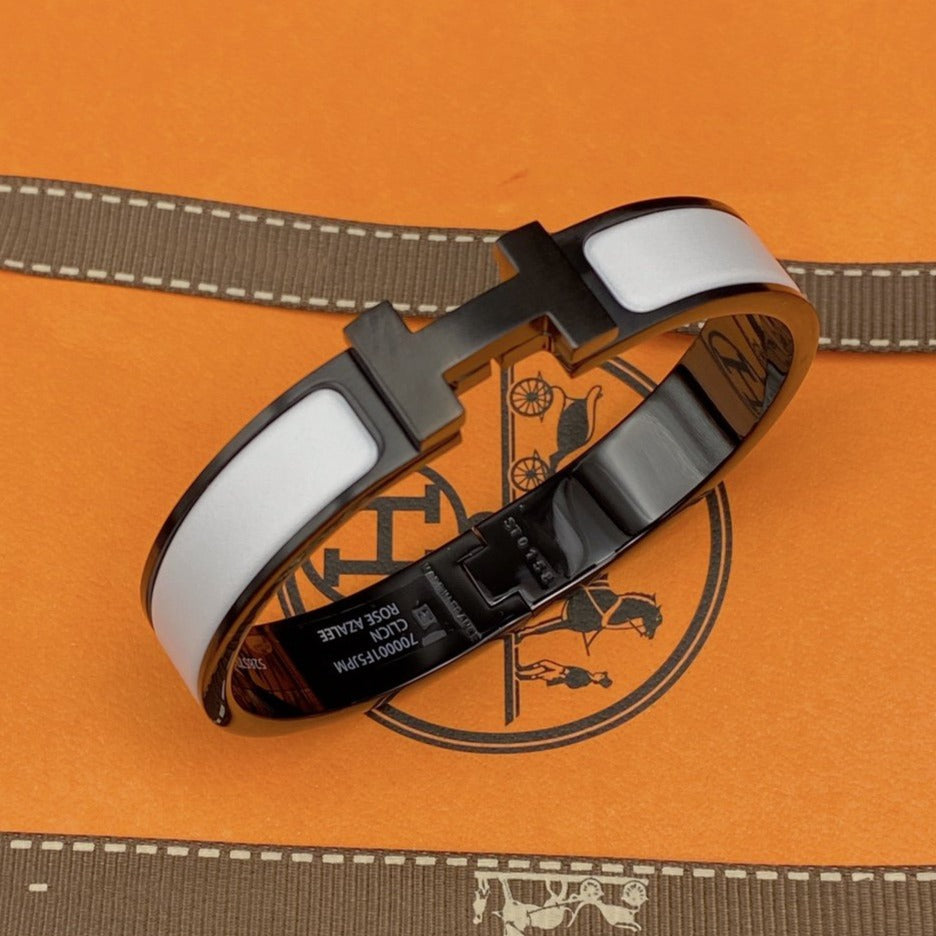 [BLUE TEARS]H BRACELET 12MM BLACK WHITE CERAMIC