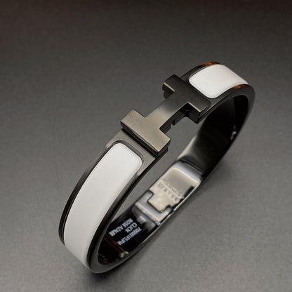 [BLUE TEARS]H BRACELET 12MM BLACK WHITE CERAMIC
