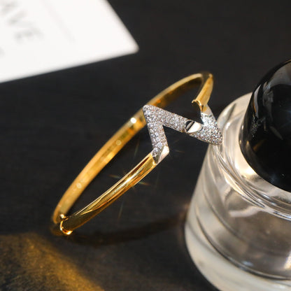 [BLUE TEARS]VOLTE UPSITE DOWN GOLD DIAMOND BRACELET