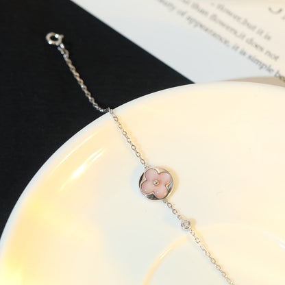 [BLUE TEARS]SUN MOTIF PINK MOP SILVER BRACELET