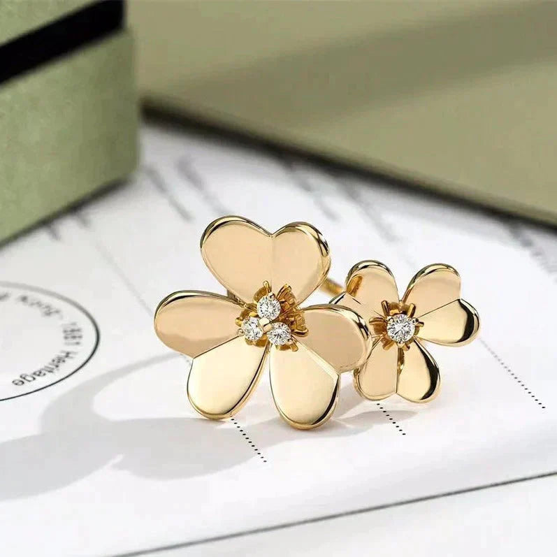 [BLUE TEARS]CLOVER COMOS GOLD DIAMOND RING