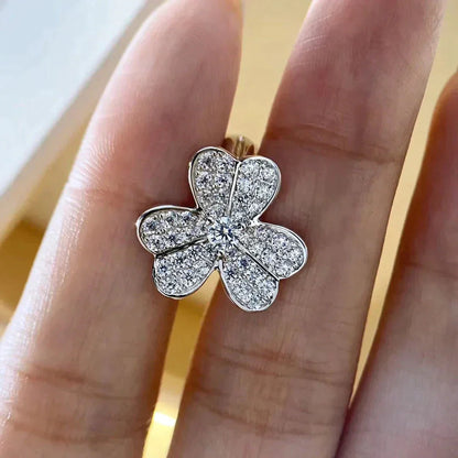 [BLUE TEARS]CLOVER COMOS DIAMOND EARRINGS SILVER