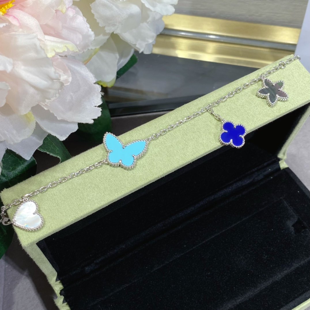 [BLUE TEARS]LUCKY SPRING SILVER BRACELET 4 MOTIF