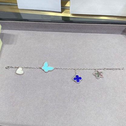 [BLUE TEARS]LUCKY SPRING SILVER BRACELET 4 MOTIF