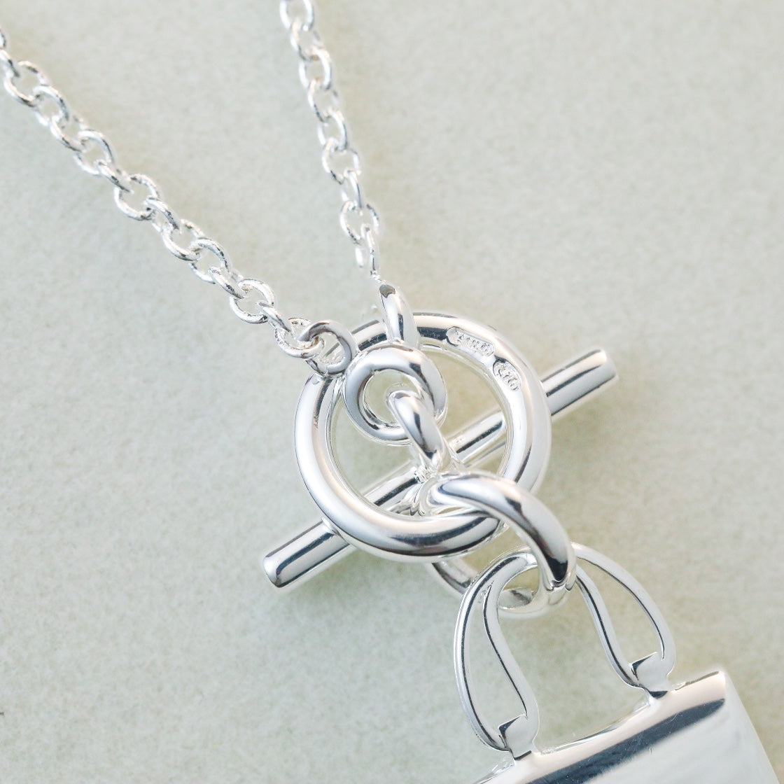 [BLUE TEARS]POP H PEDANT SILVER NECKLACE