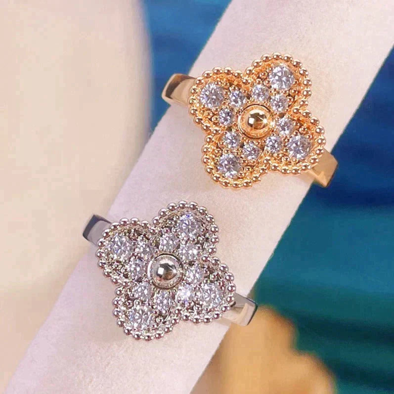 [BLUE TEARS]CLOVER DIAMOND RING