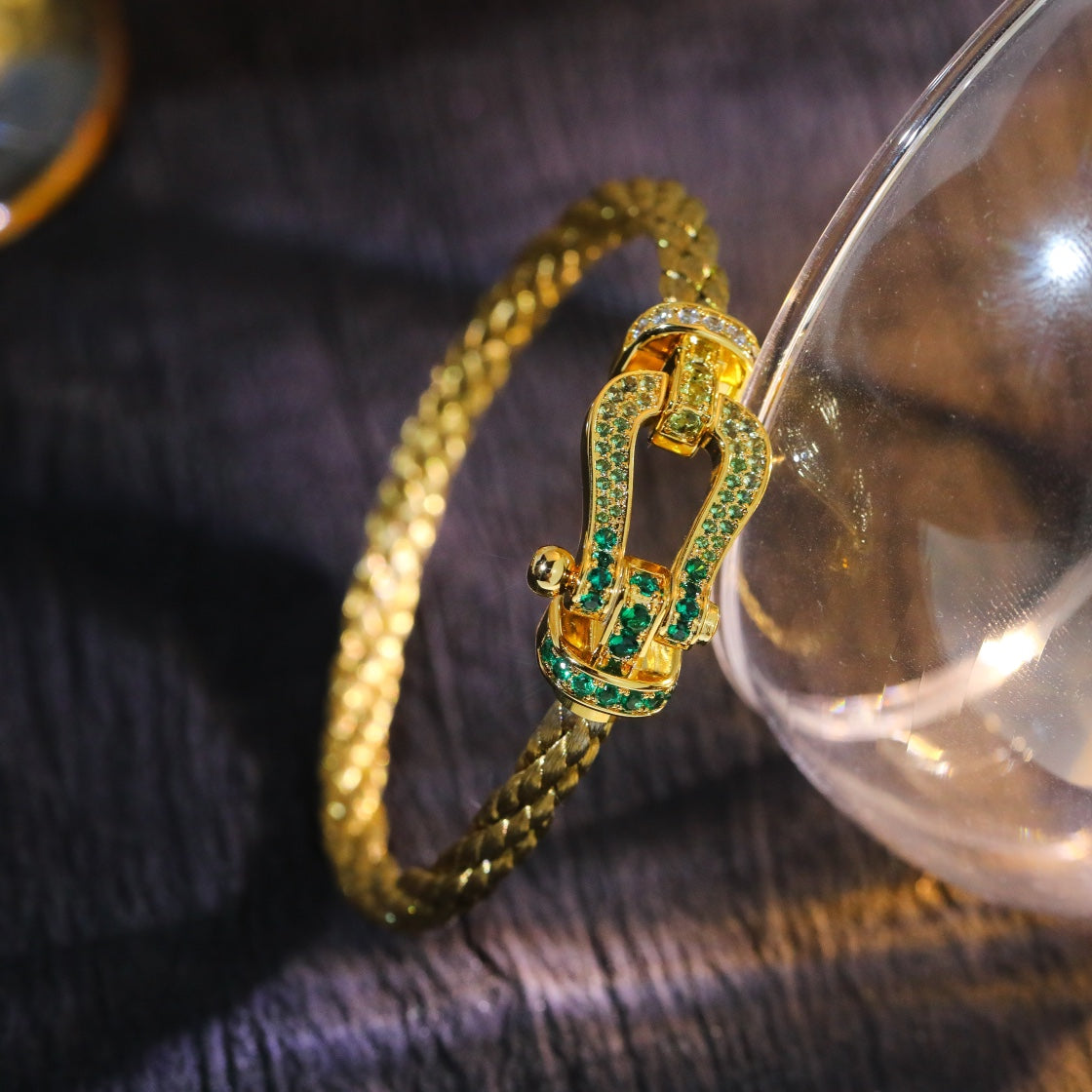 [BLUE TEARS]FORCE 10 GOLD GREEN DIAMOND PAVED