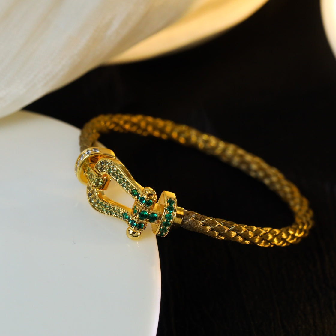 [BLUE TEARS]FORCE 10 GOLD GREEN DIAMOND PAVED