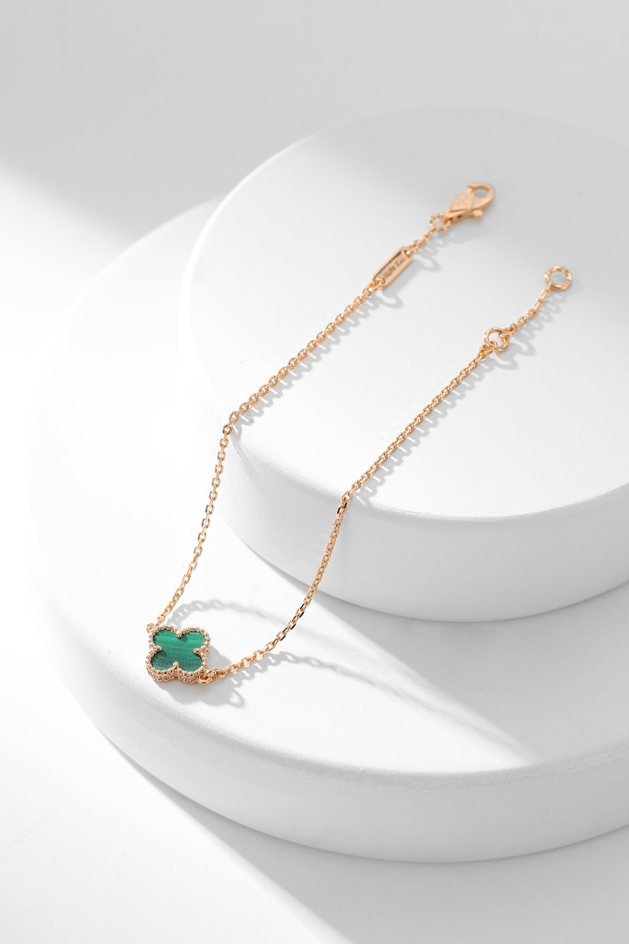 [BLUE TEARS]CLOVER BRACELET MALACHITE 1 MOTIF