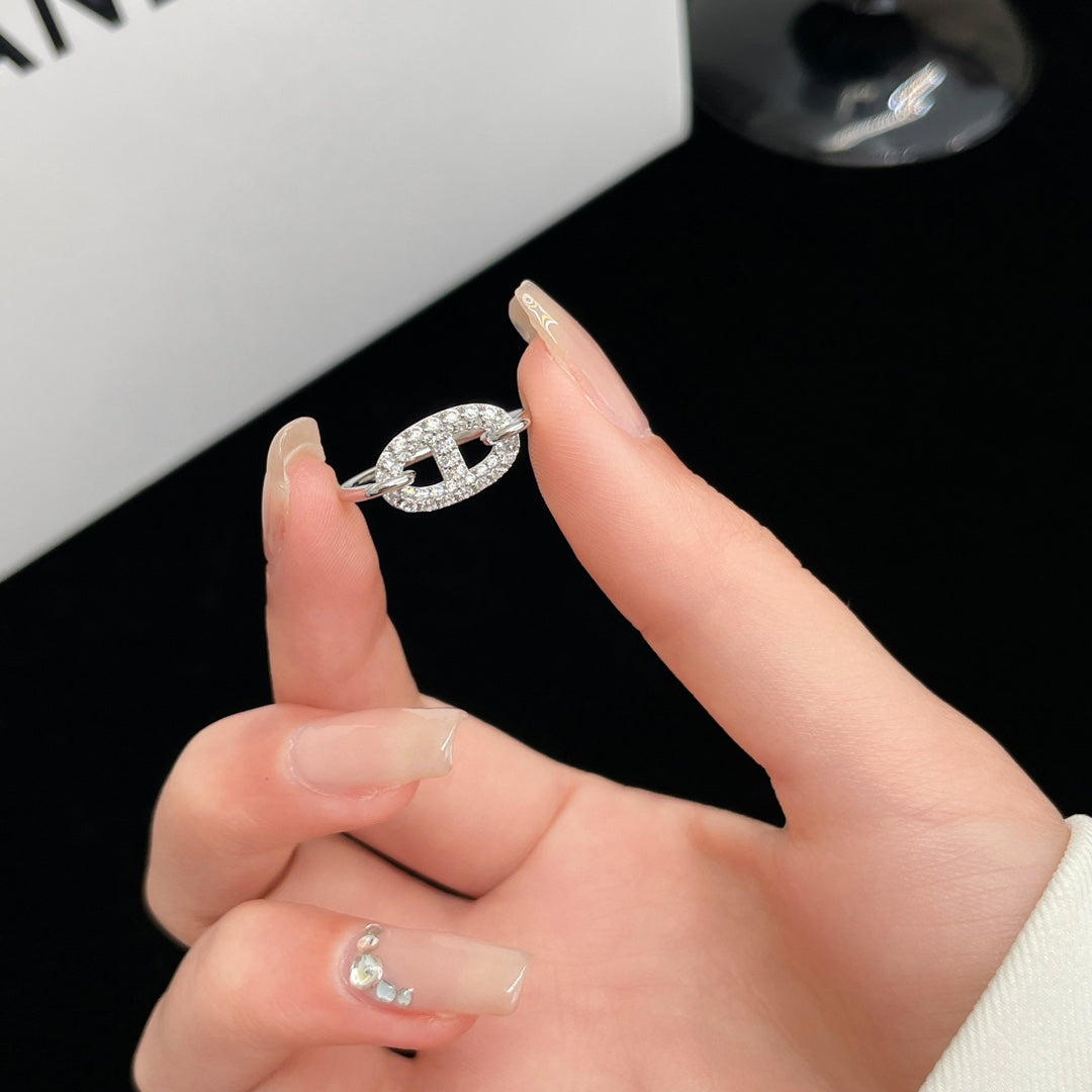 [BLUE TEARS]RONDE SMALL SILVER DIAMOND RING