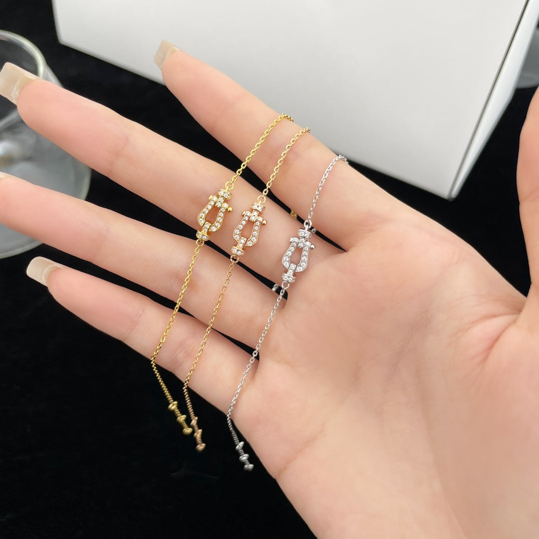 [BLUE TEARS]FORCE 10 FULL DIAMOND BUCKLE CHAIN LINK MINI MODEL