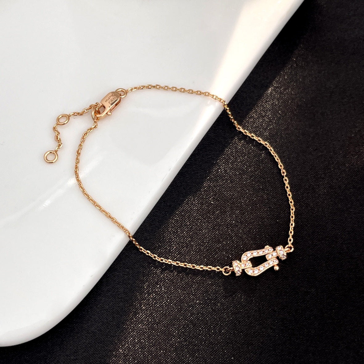 [BLUE TEARS]FORCE 10 FULL DIAMOND BUCKLE CHAIN LINK MINI MODEL