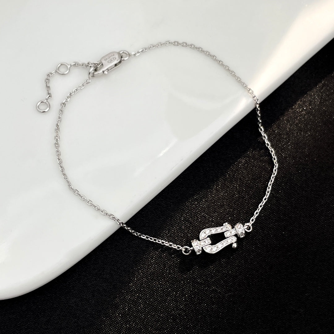 [BLUE TEARS]FORCE 10 FULL DIAMOND BUCKLE CHAIN LINK MINI MODEL