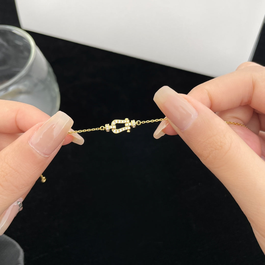 [BLUE TEARS]FORCE 10 FULL DIAMOND BUCKLE CHAIN LINK MINI MODEL