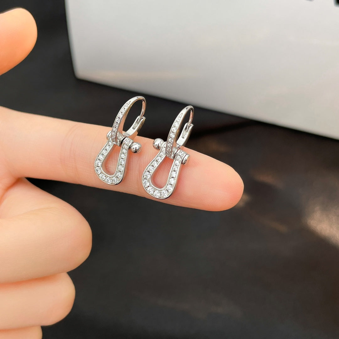 [BLUE TEARS]FORCE 10 FULL DIAMOND DROP EARRINGS MEDIUM MODEL