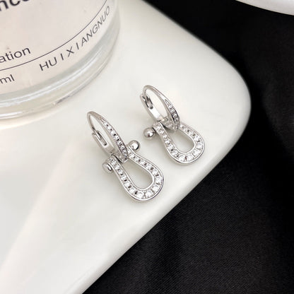 [BLUE TEARS]FORCE 10 FULL DIAMOND DROP EARRINGS MEDIUM MODEL
