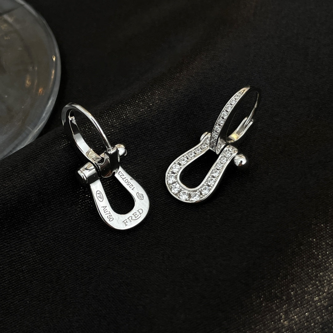 [BLUE TEARS]FORCE 10 FULL DIAMOND DROP EARRINGS MEDIUM MODEL