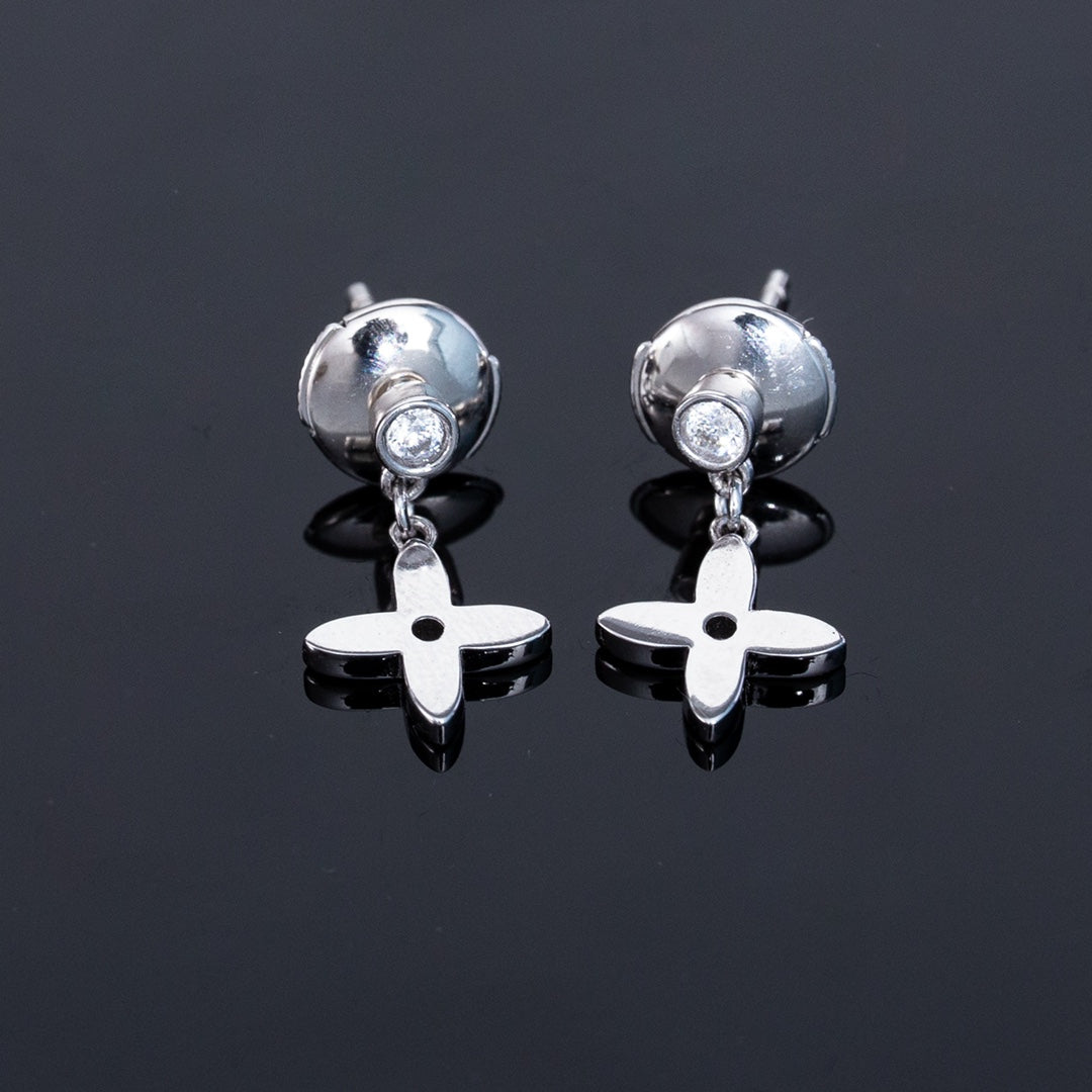 [BLUE TEARS]VIDYLLE SILVER DIAMOND MINI DROP EARRINGS