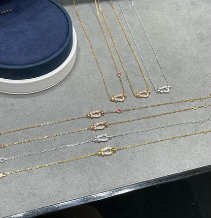 [BLUE TEARS]FORCE 10 DIAMOND PINK GOLD NECKLACE