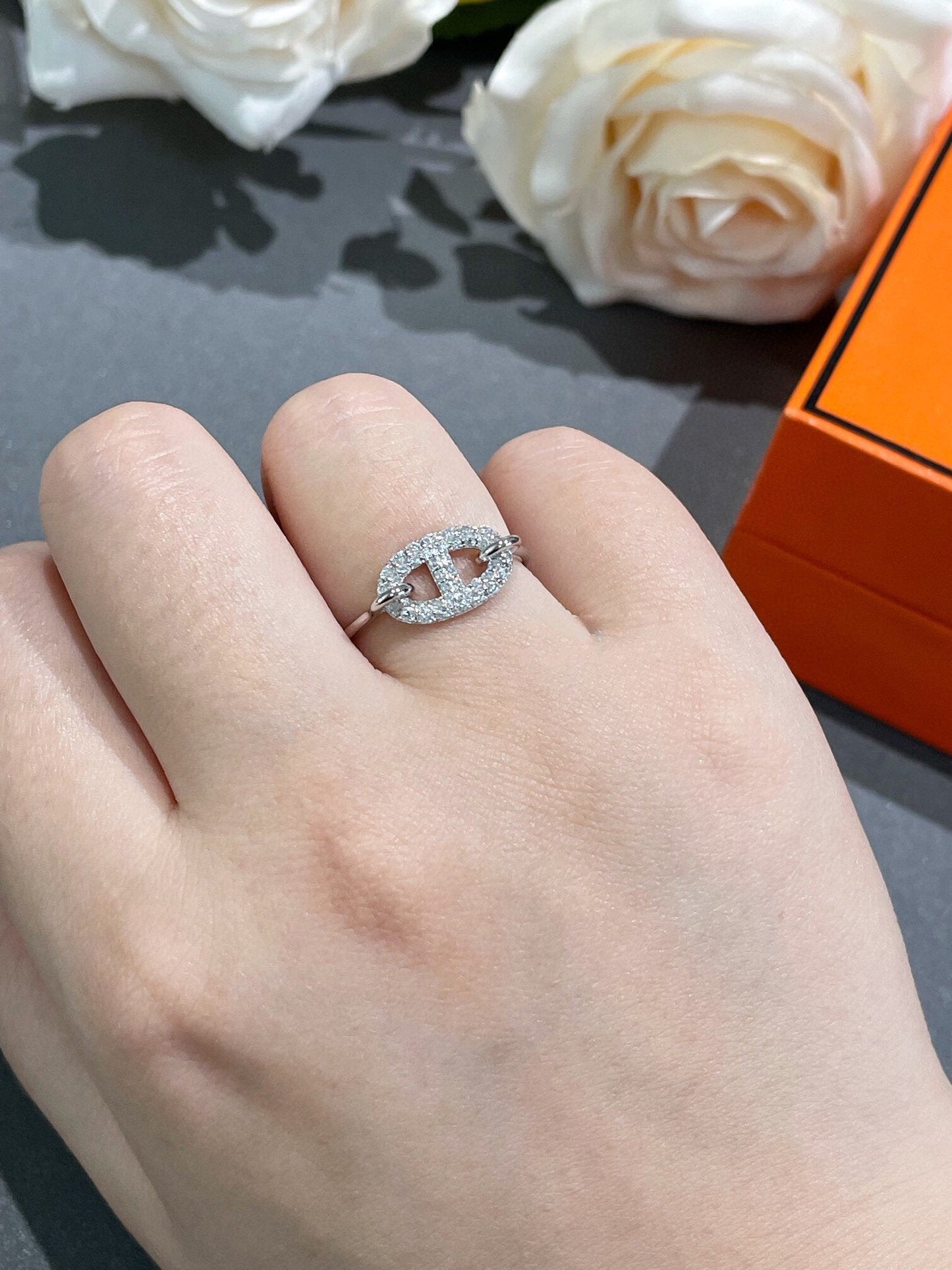 [BLUE TEARS]RONDE SMALL DIAMOND RING