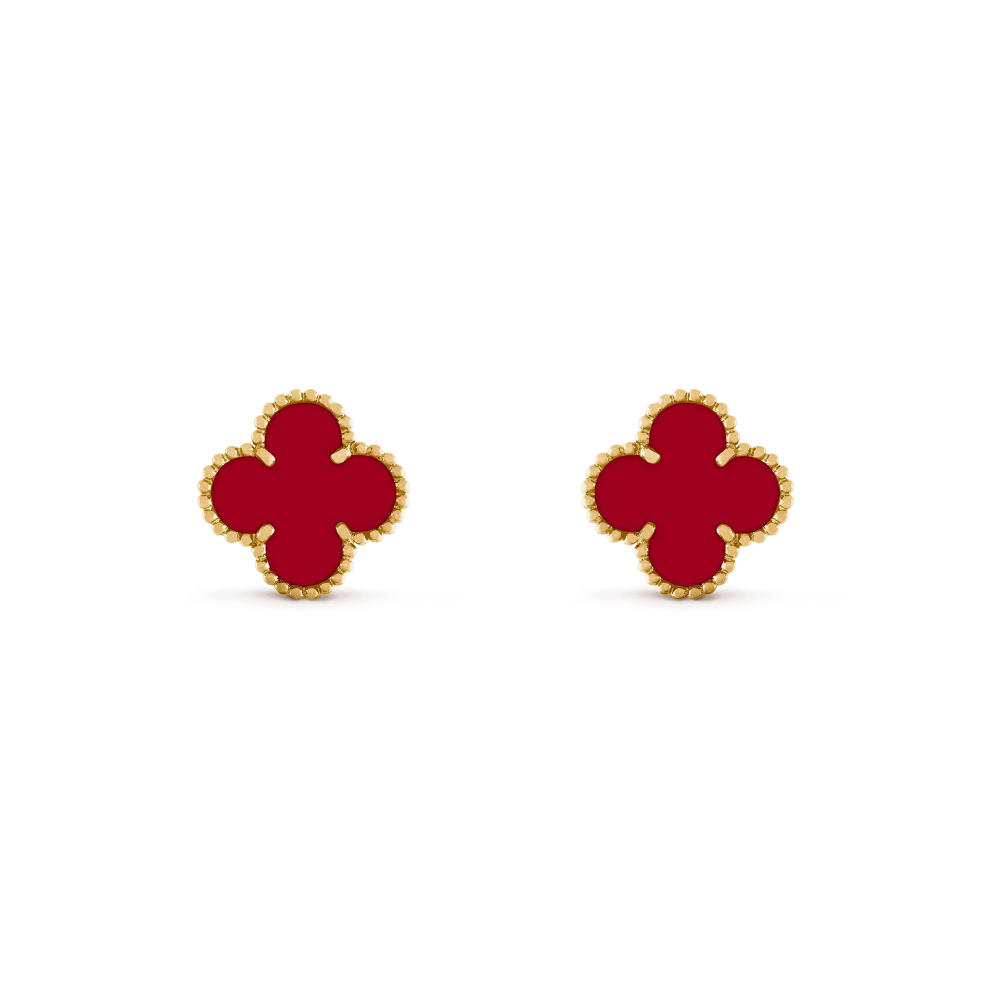 [BLUE TEARS]CLOVER MEDIUM 1 MOTIFS CARNELIAN  EARRINGS