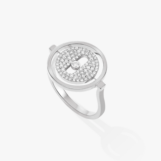 [Blue Tears Jewelry]LUCKY MOVE PAVED SILVER DIAMOND RING