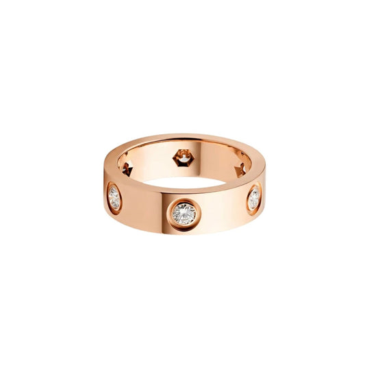 [Blue Tears Jewelry]LOVE 5.5MM 6 DIAMOND RING