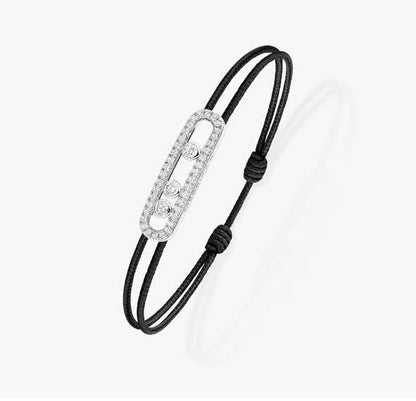 [Blue Tears Jewelry]Messika Care(s) pink cord pav¨¦ bracelet