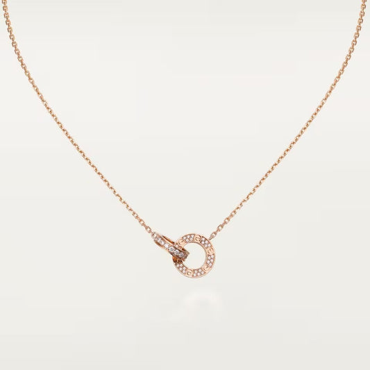 [Blue Tears Jewelry]LOVE  FULL DIAMOND PENDANT NECKLACE