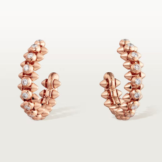 [Blue Tears Jewelry]CLASH FULL DIAMOND MEDIUM EARRINGS