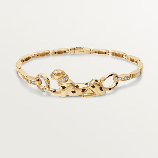 [Blue Tears Jewelry]PANTHERE HALF DIAMOND ON CHAIN BRACELET