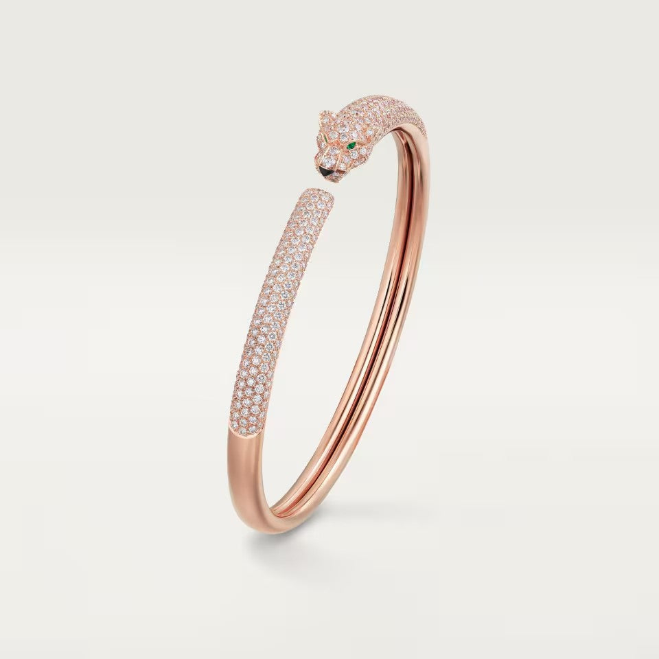 [Blue Tears Jewelry]PANTHERE FULL DIAMOND OPEN BRACELET
