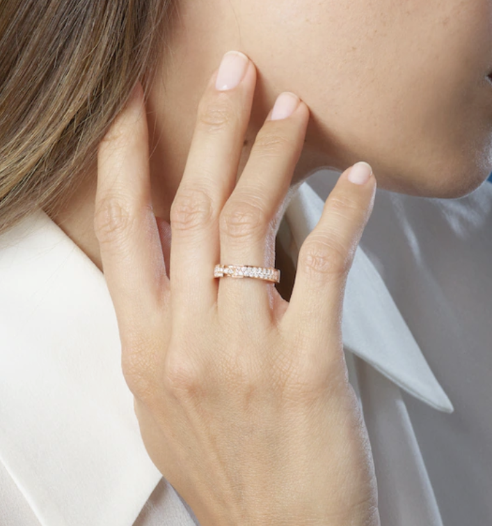 [BLUE TEARS]ALLIANCE LIENS VIDENCE PAVED DIAMOND 4MM RING
