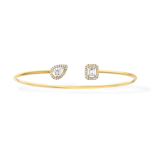 [Blue Tears Jewelry]JONC FLEX MY TWIN TOI & MOI SILVER DIAMOND BRACELET