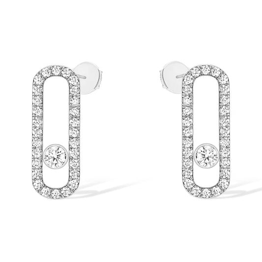 [Blue Tears Jewelry]MOVE UNO STUD DIAMOND PAVED EARRINGS