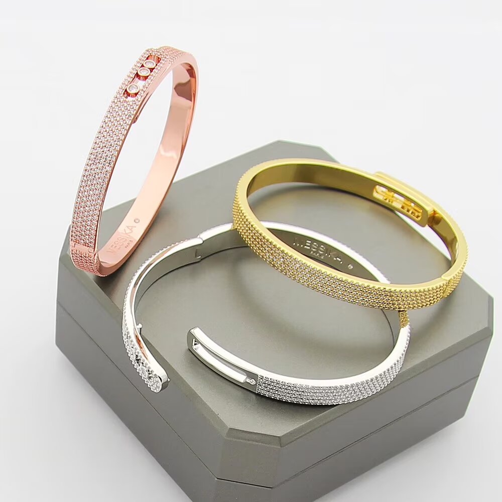 [Blue Tears Jewelry]Move Noa Full Pav¨¦ Diamond Bangle Bracelet