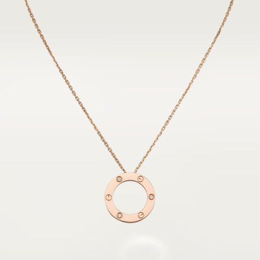 [Blue Tears Jewelry]LOVE NECKLACE 16MM 3 DIAMONDS