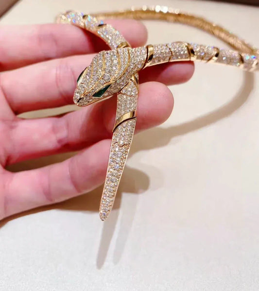 [BLUE TEARS]HAUTE COUTURE GOLD SERPENTI NECKLACE