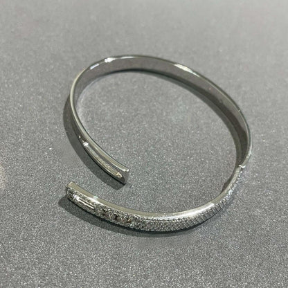 [Blue Tears Jewelry]Move Noa Rose Gold Pavé Diamond Bangle Bracelet