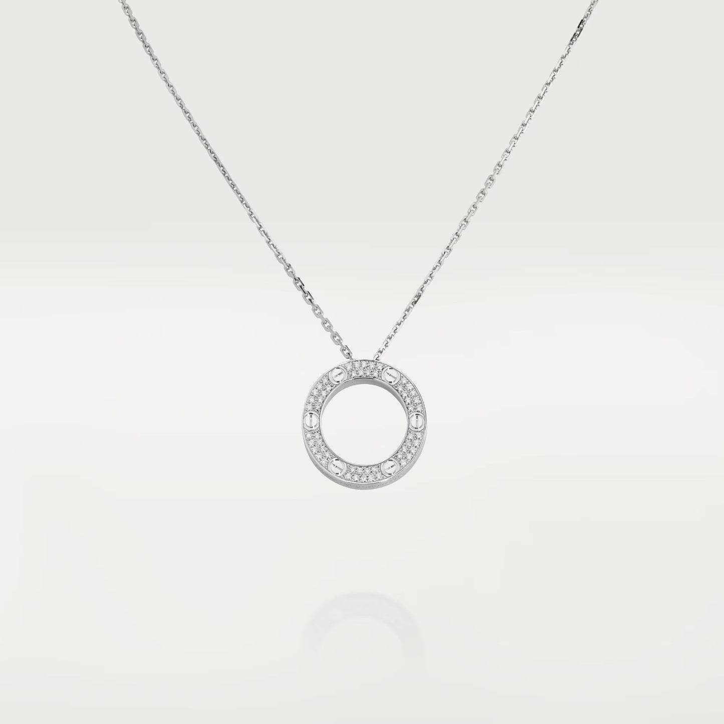 [Blue Tears Jewelry]LOVE NECKLACE 16MM  FULL DIAMOND
