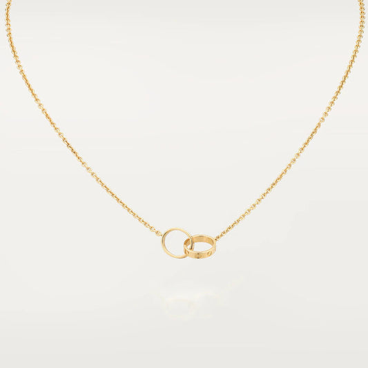 [BLUE TEARS]LOVE NECKLACE DOUBLE RING GOLD