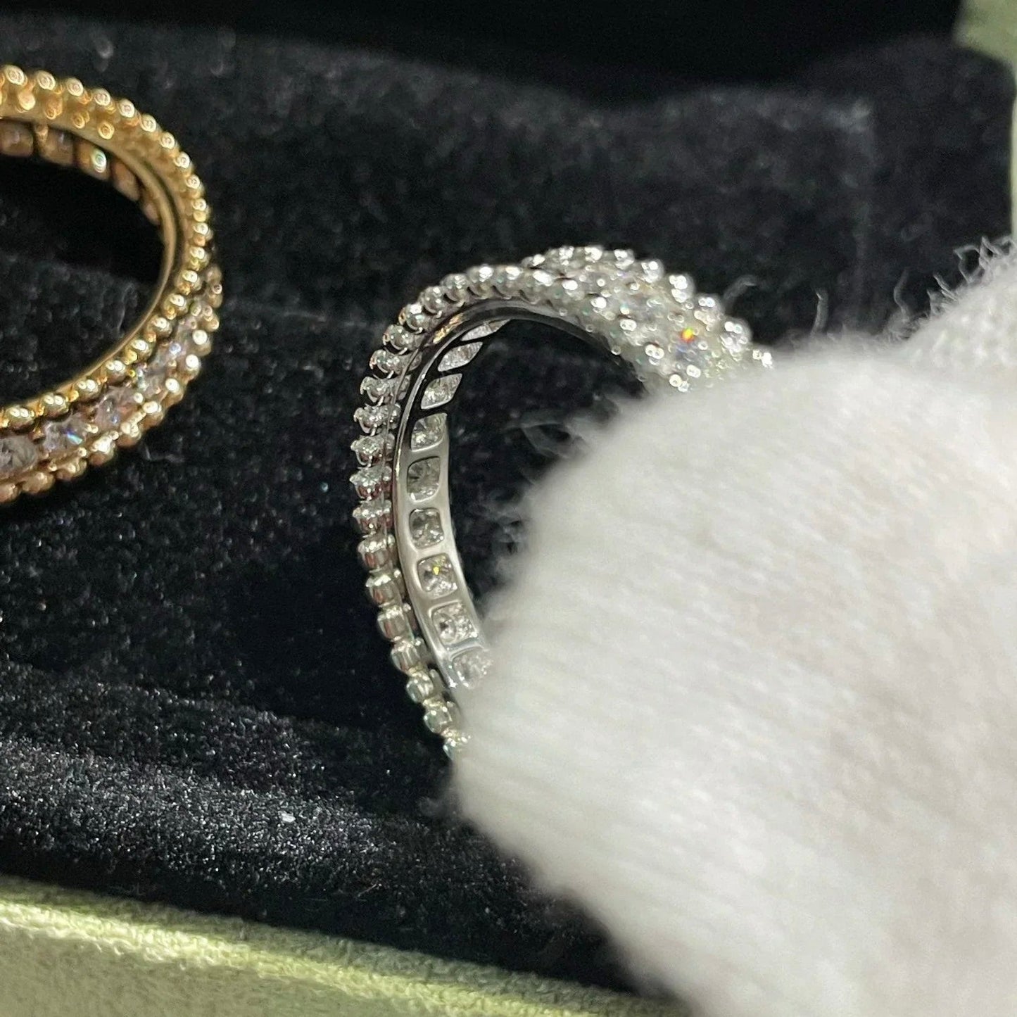 [BLUE TEARS]PERLEE DIAMOND SILVER RING