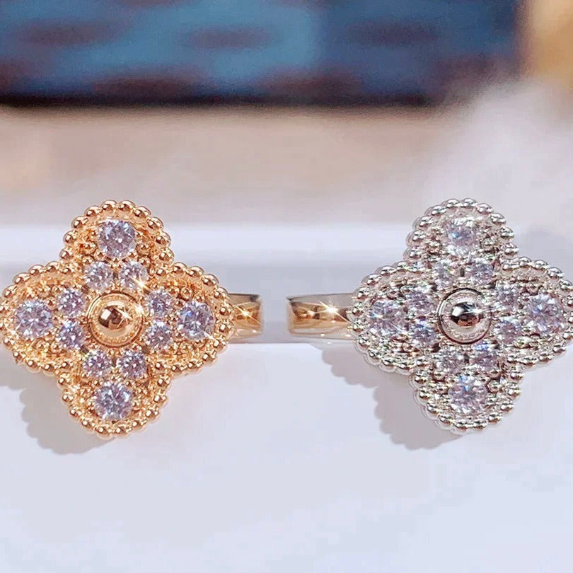 [BLUE TEARS]CLOVER DIAMOND RING