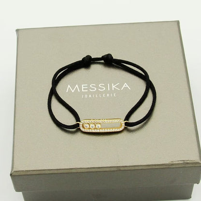 [Blue Tears Jewelry]Messika Care(s) pink cord pav¨¦ bracelet