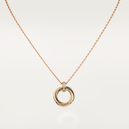 [BLUE TEARS]TRINITY NECKLACE GOLD  DIAMONDS