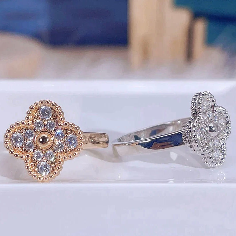 [BLUE TEARS]CLOVER DIAMOND RING