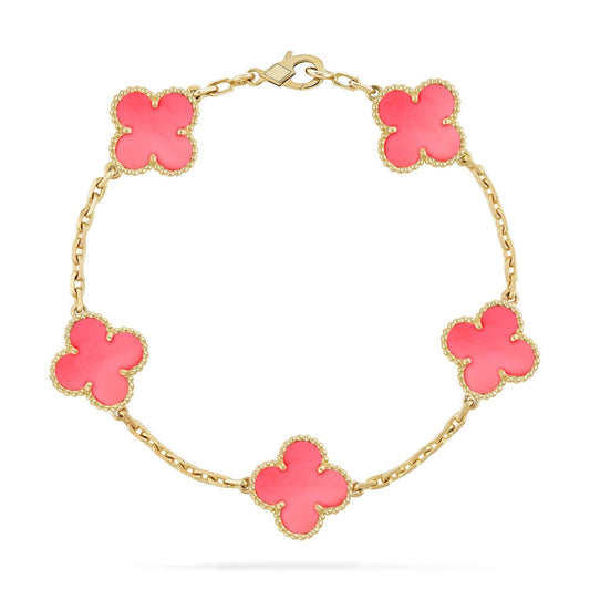 [BLUE TEARS]CLOVER 5 PINK MOP BRACELET
