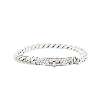[BLUE TEARS]KELLY CHAIN SILVER DIAMOND BRACELET